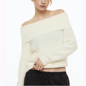 H&M OFF THE SHOULDER SWEATER | NWT